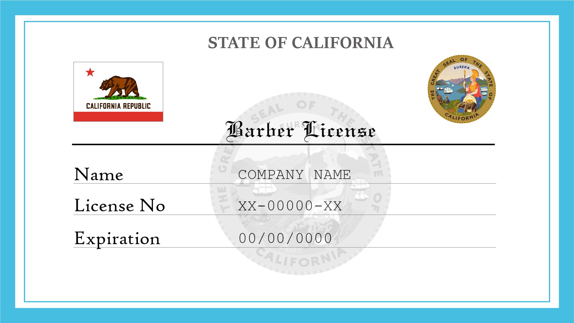 California Barber License License Lookup