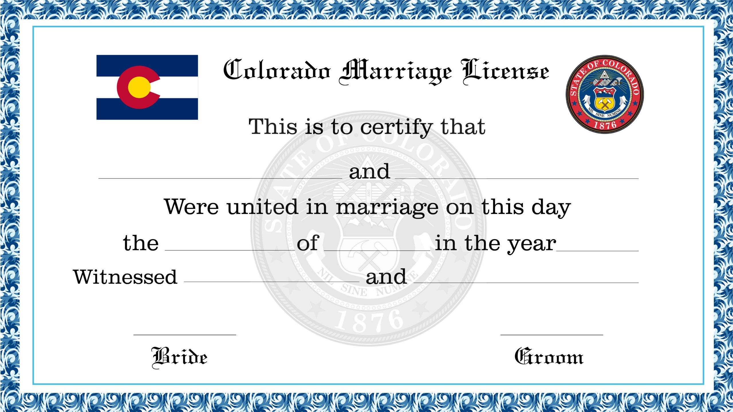 Colorado Marriage License | License Lookup