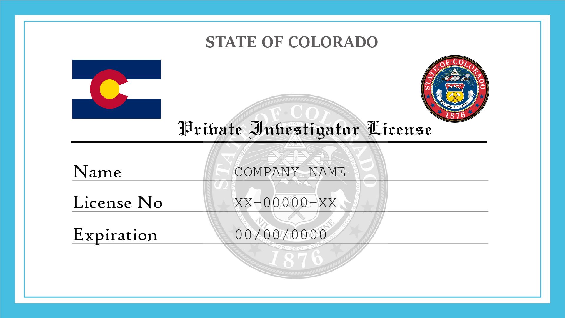 Colorado Private Investigator License License Lookup