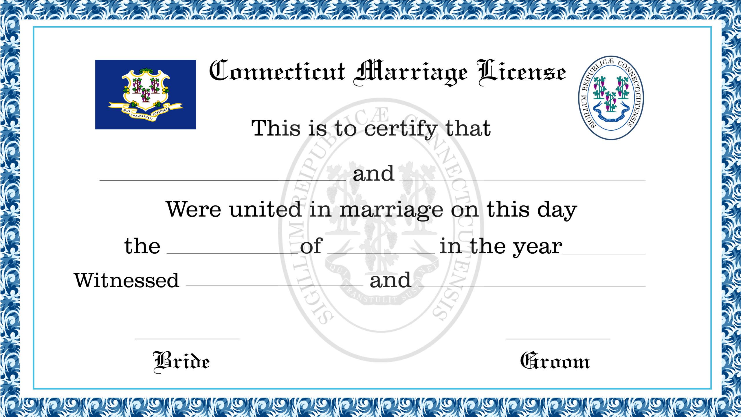 Connecticut Marriage License License Lookup
