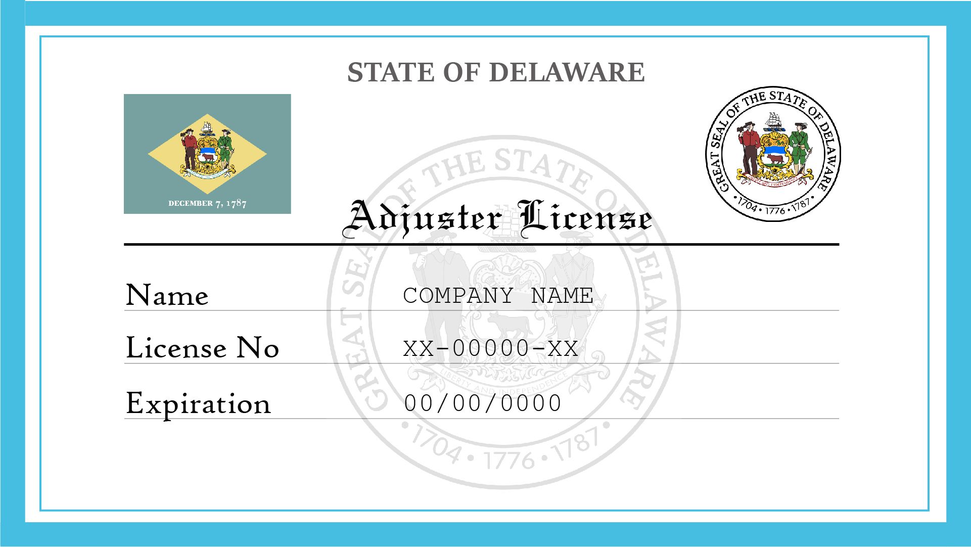 Delaware Adjuster License License Lookup