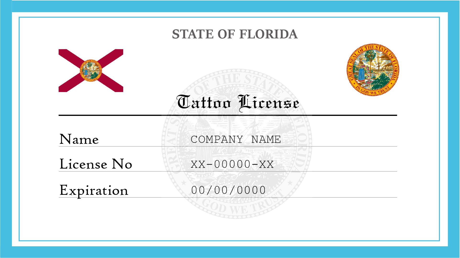 Florida tattoo license online