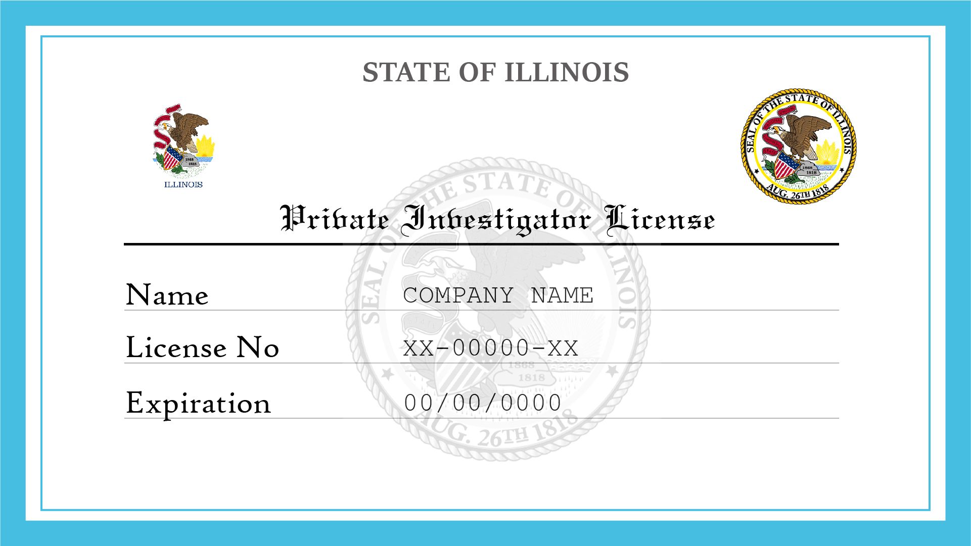 Illinois Private Investigator License License Lookup   Illinois Private Investigator License 1 000004c178 