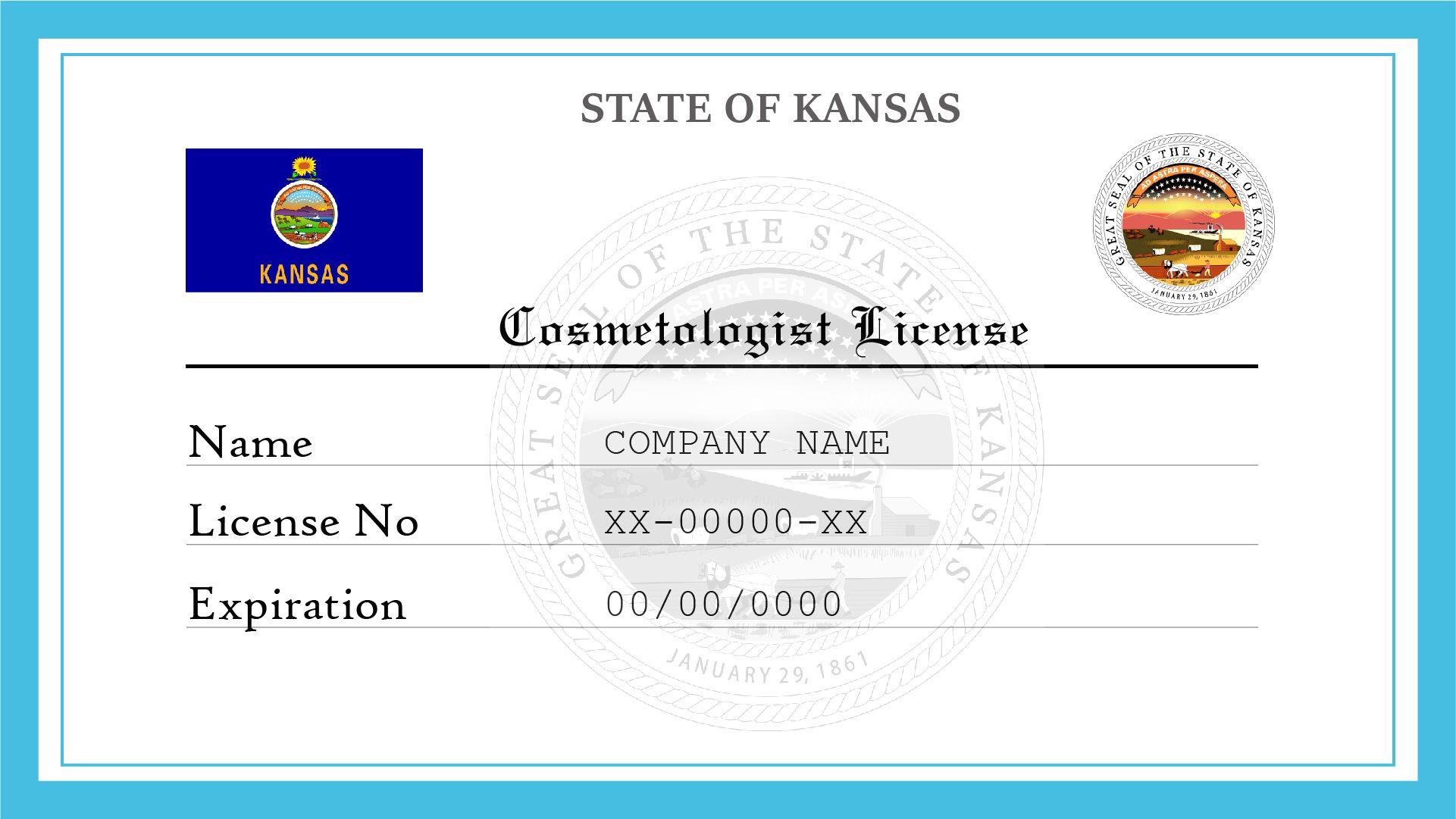 Kansas Cosmetology License License Lookup