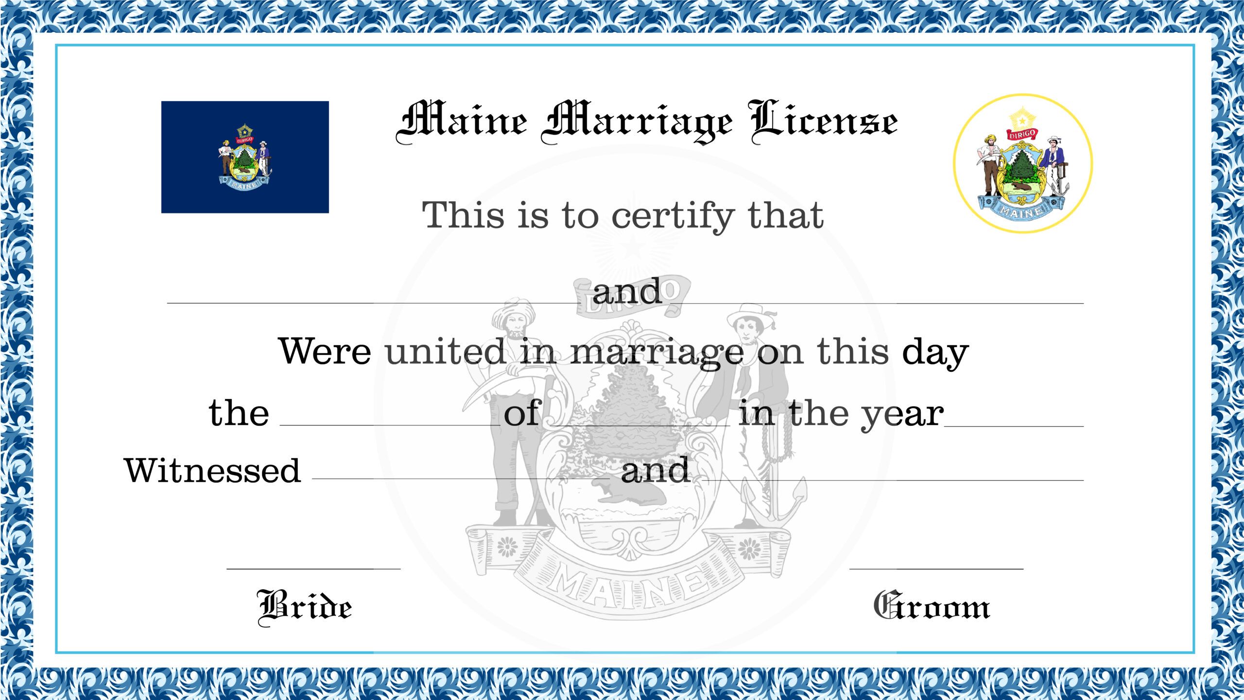 Maine Marriage License License Lookup