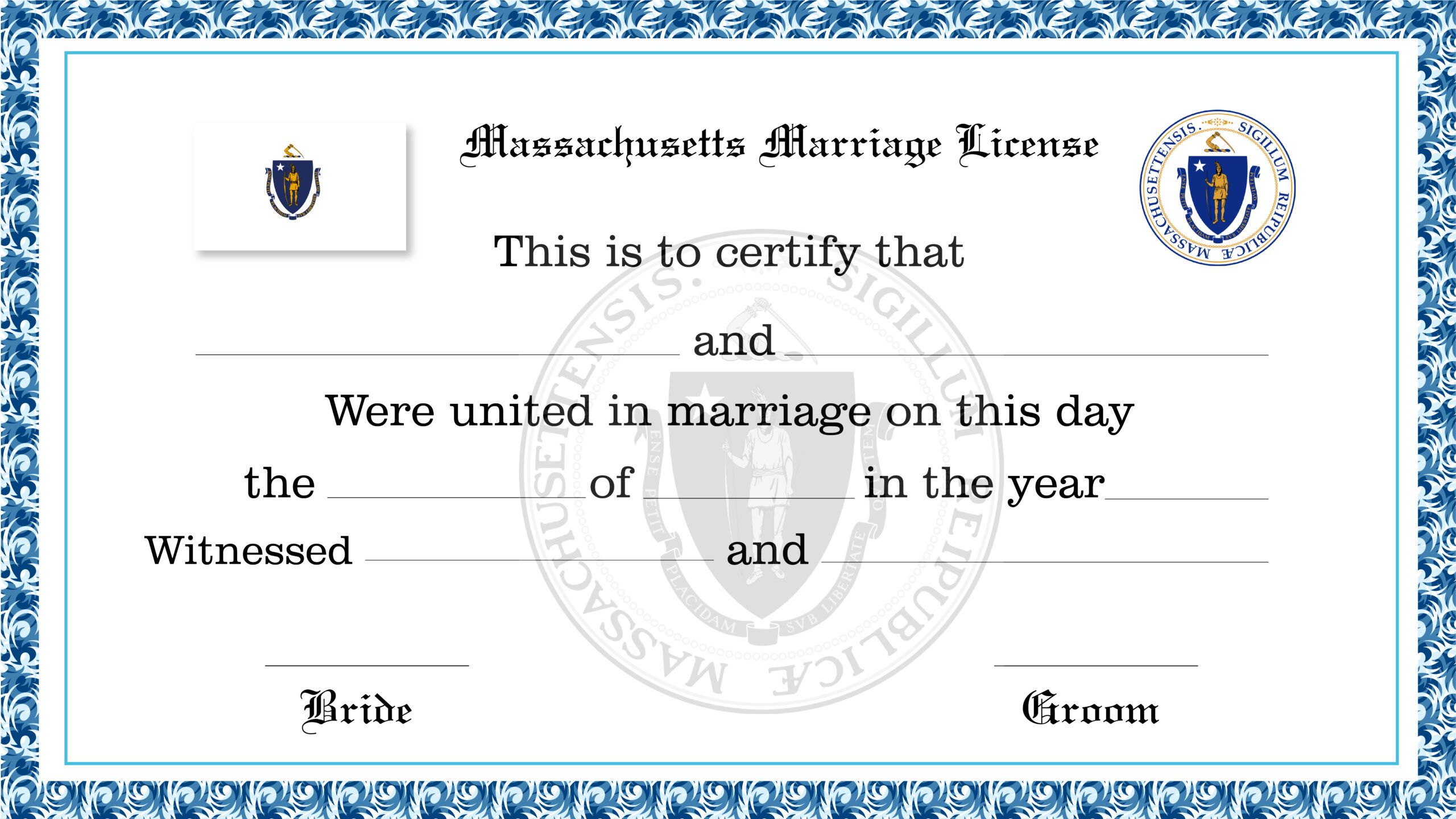 Massachusetts Marriage License License Lookup