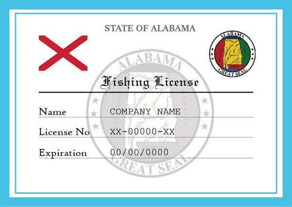 Alabama Fishing License