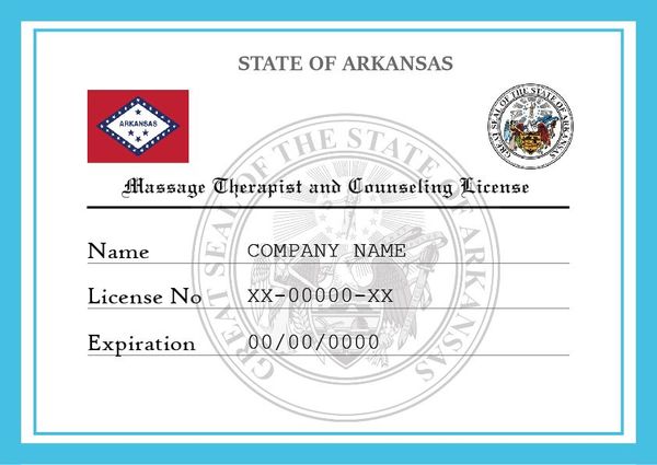 Arkansas Massage Therapist and Counseling License