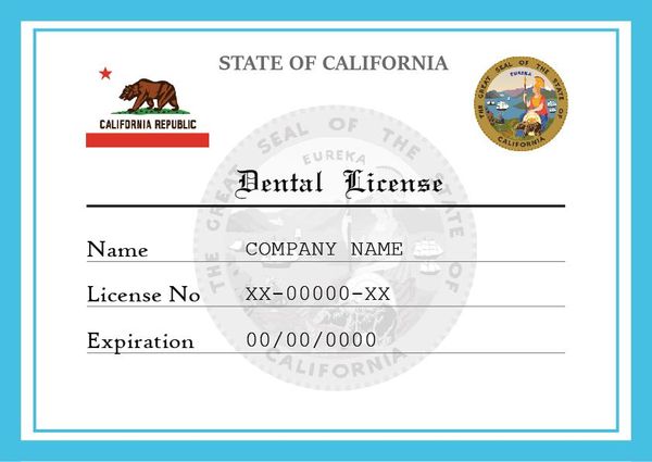 California Dental License