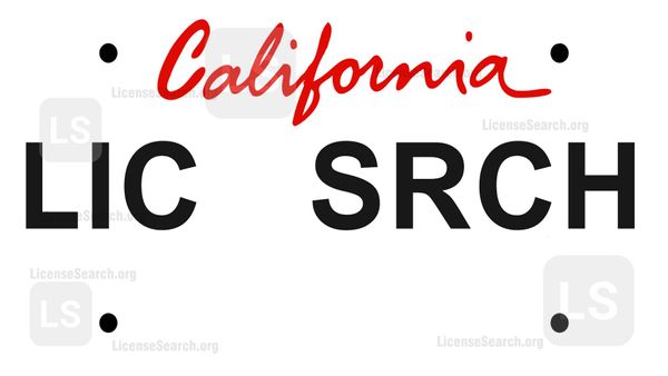 California License Plate Lookup