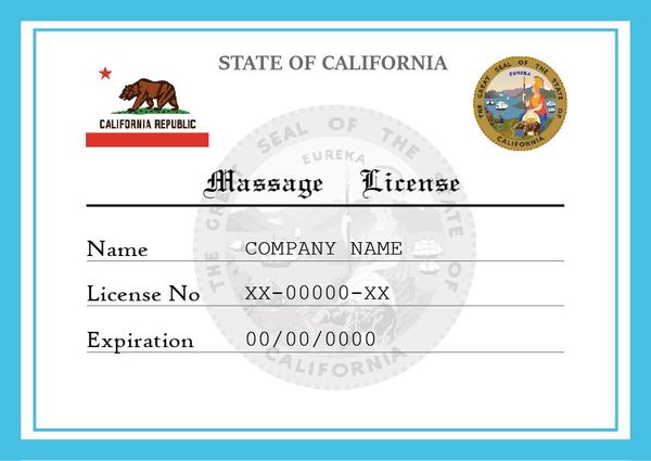 California Massage License