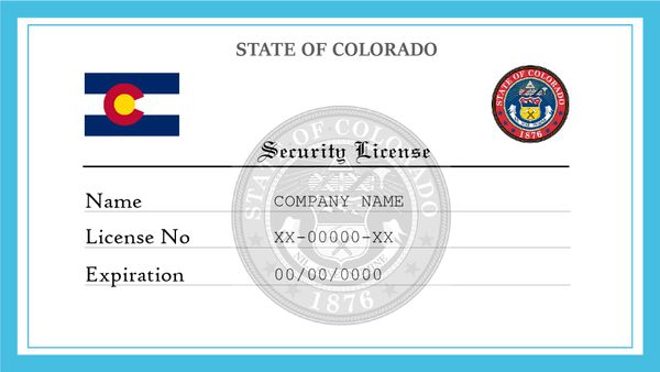 Colorado Security License License Lookup
