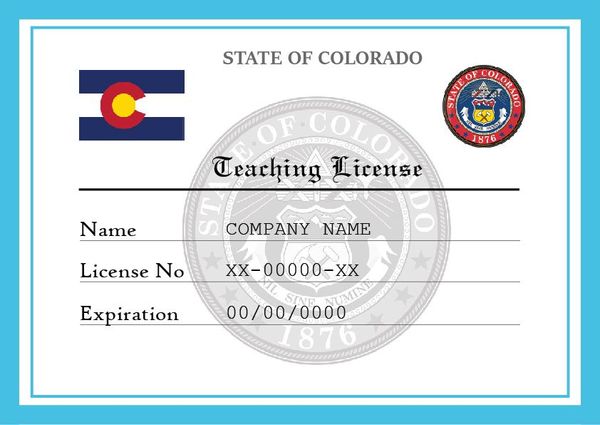 Colorado Teaching License