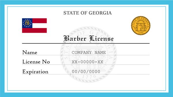 Georgia Barber License