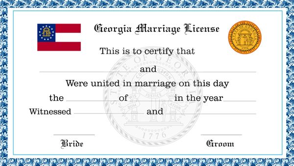 Georgia Marriage License