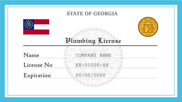 Georgia Plumbing License