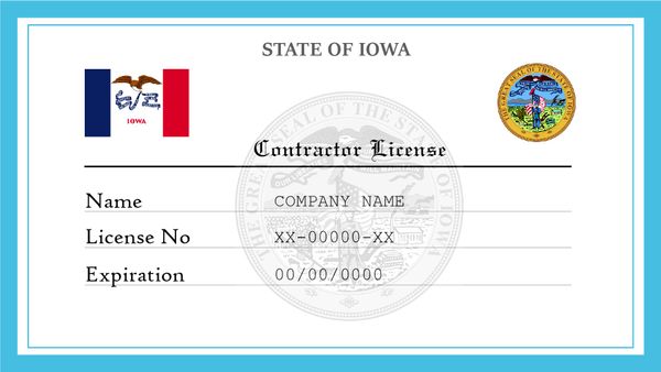 Iowa Contractor License