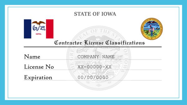 Iowa Contractor License Classifications