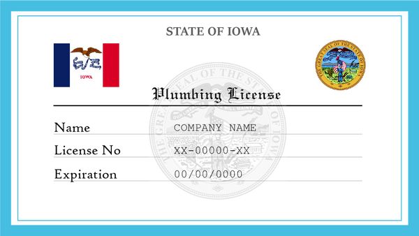 Iowa Plumbing License