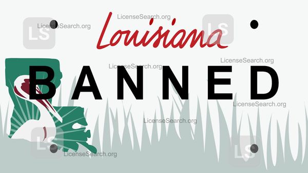 Louisiana Banned License Plates