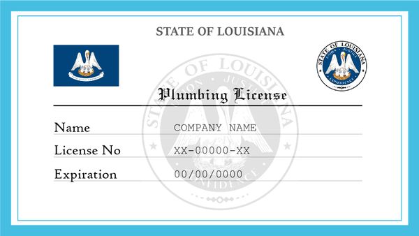 Louisiana Plumbing License