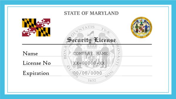 Maryland Security License