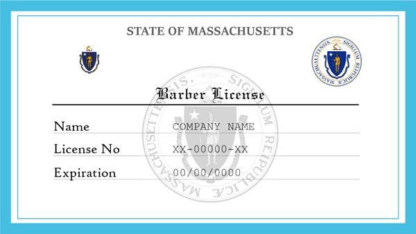 Massachusetts Barber License