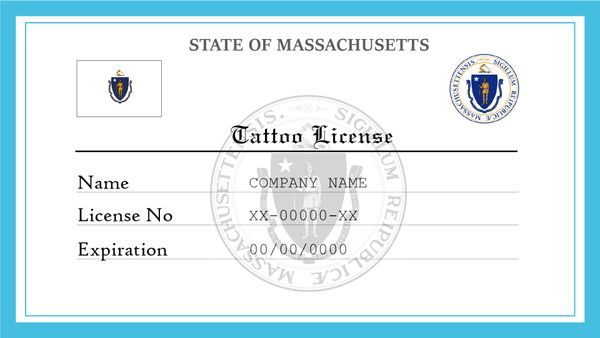 Massachusetts Tattoo License