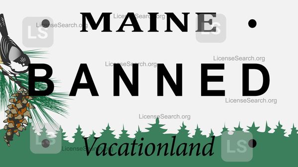 Maine Banned License Plates
