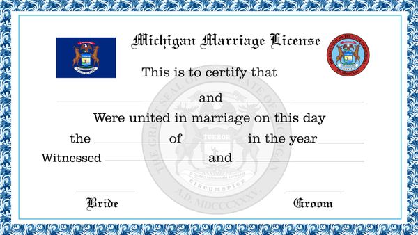Michigan Marriage License