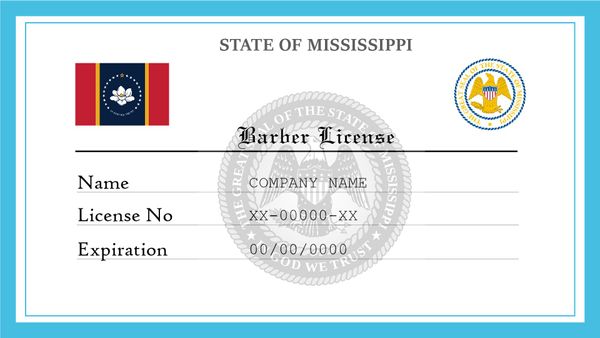 Mississippi Barber License