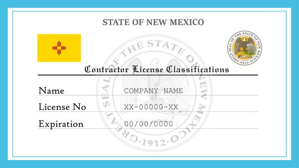 New Mexico Contractor License Classifications