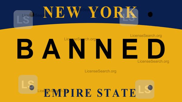 New York Banned License Plates