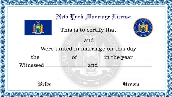 New York Marriage License
