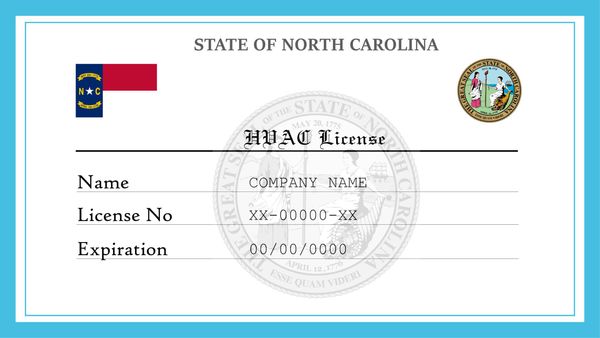 North Carolina HVAC License