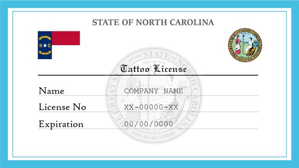 North Carolina Tattoo License