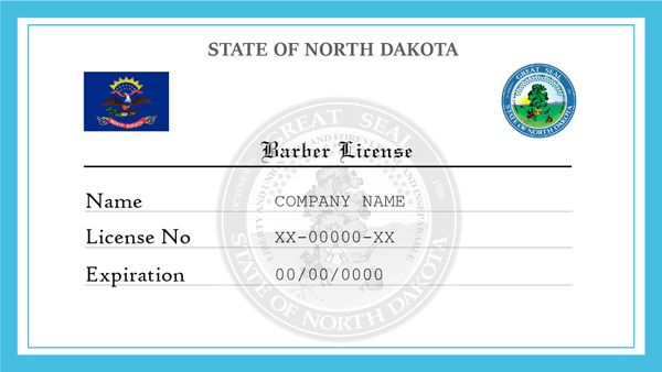 North Dakota Barber License