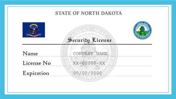 North Dakota Security License