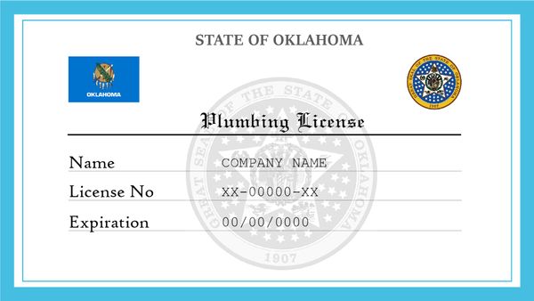 Oklahoma Plumbing License