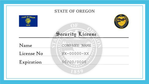 Oregon Security License