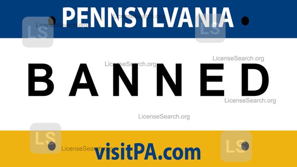 Pennsylvania Banned License Plates