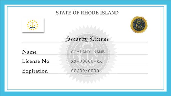 Rhode Island Security License