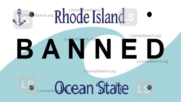 Rhode Island Banned License Plates