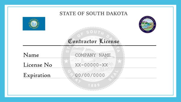 South Dakota Contractor License