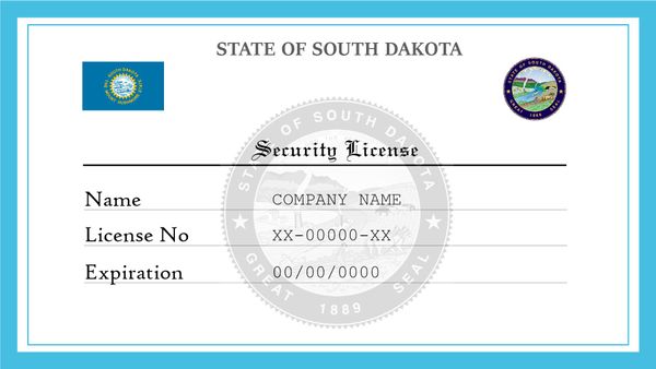 South Dakota Security License