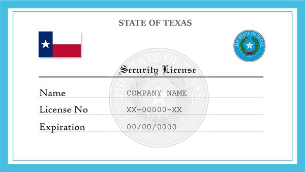 Texas Security License License Lookup