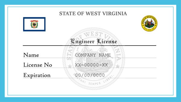 West Virginia Professional Engineer License