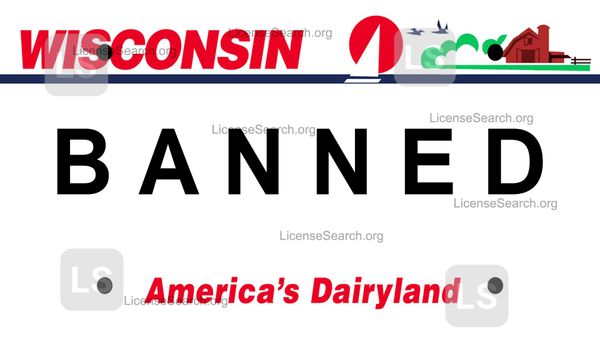 Wisconsin Banned License Plates