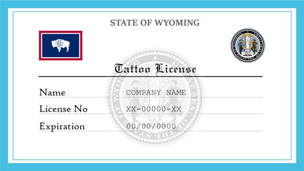 Wyoming Tattoo License