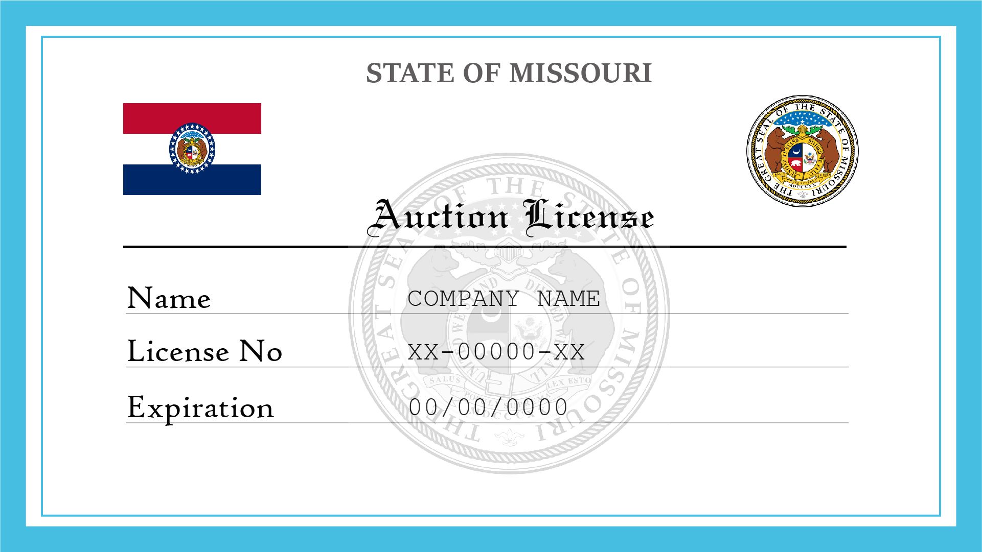 Missouri Auction License License Lookup